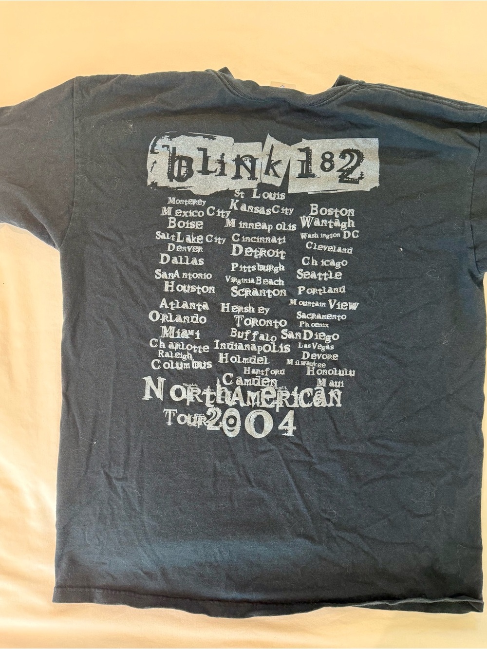 Official Blink 182 2004 Tour Graphic Tee - Black - Picture 3 of 3